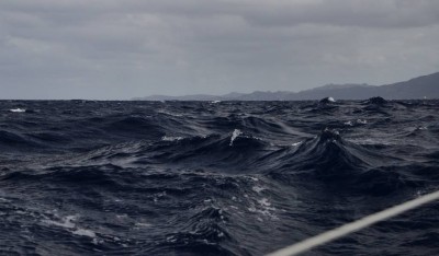 Sailing towards Bonifacio, Corsica