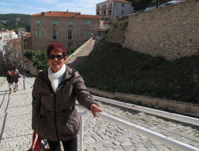 Cendrine at Bonifacio, Corsica, France