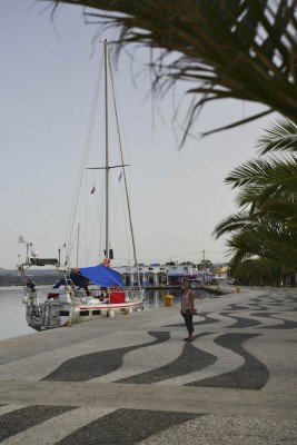 Argostoli harbour when the sea is calm. It's a different story when there is swell...