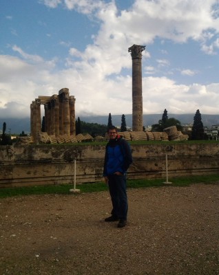 Paul striking a pose at Olympeion