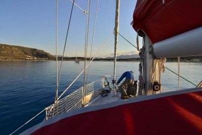 Anchored at Sapientza, Greece
