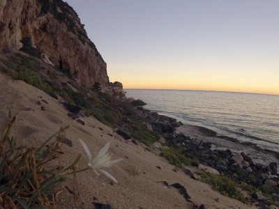 Sunset after a day of climbing. Cala Gonone, Sardinia