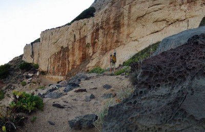 The approach to the crag at Cala Gonone, Sardinia