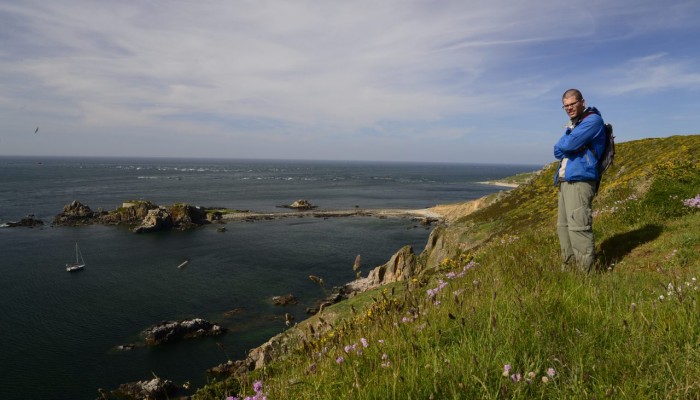 Dans l'arrière plan, les courants sauvages du Swing (N de Alderney)