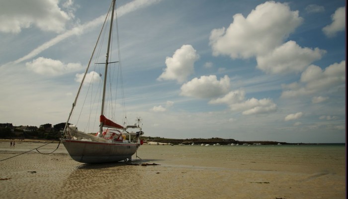 Beached in the quiet town of Portsall, France.