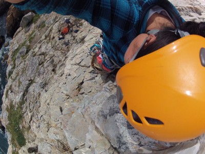 In the middle of my climb