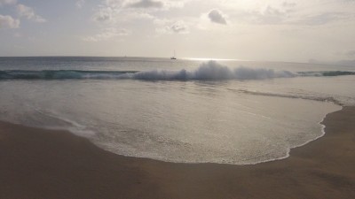 Arbutus anchored at Santa Luzia island. Taken with gopro. 